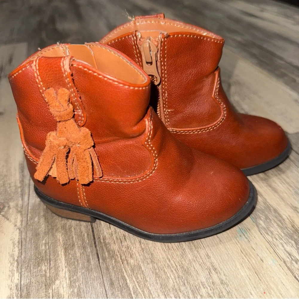 Cat & Jack Brown Kids Boots with Tassels